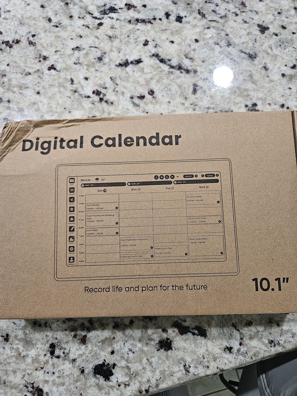 Digital Calendar 10.1" - White
